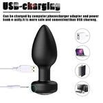 Vibrating Anal Plug Butt Set - 4Pcs Sex Toys, Plush Beginner, Remote Control Vibrator With 10 Vibration Modes, Adult Toys & Games For Men Women, Couples, Black Silver