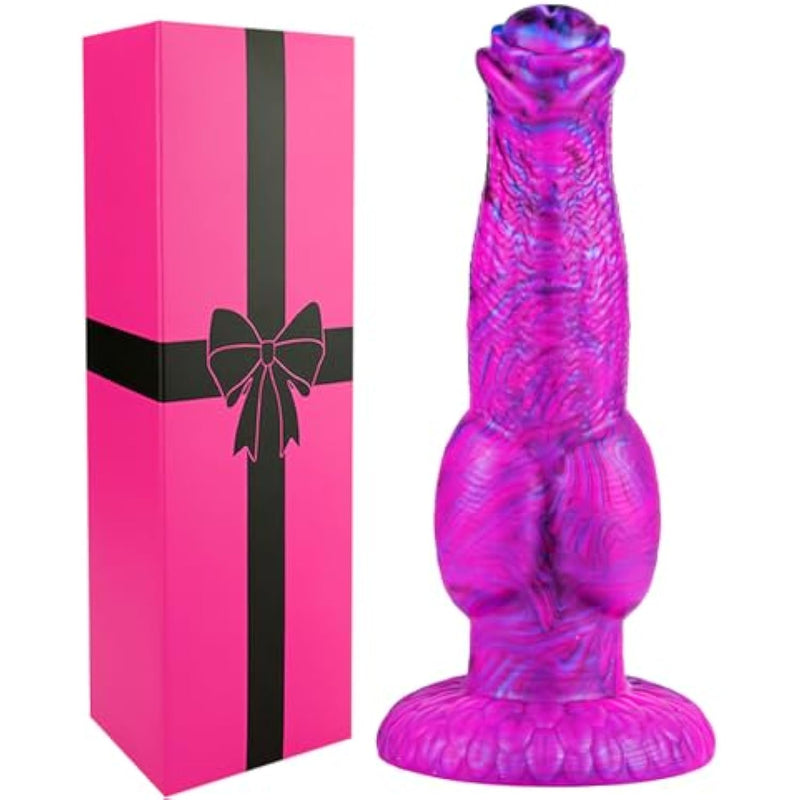 8.7 Inch Giant Monster Thick Horse Knot Dildo Anal Plug, Silicone Realistic Purple Fantasy Fantasy Dragon Dildo Wide With Suction Cup, Animal Dog Knot Extra Large Wolf Long Anal Dildo For Men Women
