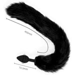 Cat Tail Anal Plug Cosplay Set, Fox Tail Butt Plug Sexy Cat Ear Hairpin Breast Pump Anal Stopper Tail Sex Toy For Adult Couples (Black)