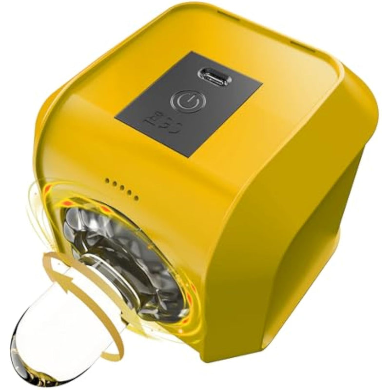 Male Masturbator Sex Toys For Men - Open-Ended Stroker Adult Toys With 7 Thrusting & Rotating Modes For Penis Stimulation, Blowjob Machine Male Vibrator With 3D Elastic Soft Sleeve (Yellow)