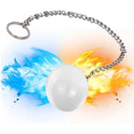 Glass Anal Beads Anal Ball Plugs, Crystal Anal Butt Plug With Metal Safety Chain Anus Dilator Anal Sex Toys Clear Anal Training Expander Dildo Anus Bead Massage Masturbation For Men Women (M)