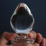 Extra Large Glass Butt Plug 2.3 X 4.13 Inch G-Spot Crystal Anal Plug Bum Plug Heavy Duty Weight Anal Trainer Pleasure Sex Toy