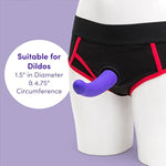 Black Unisex Strap On Harness Briefs With O Ring - M/L - Soft & Stretchy