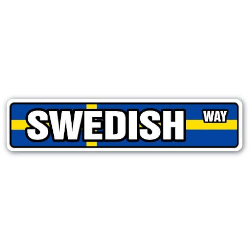 Swedish Flag Street Sign Sweden National Nation Pride Country | Indoor/Outdoor