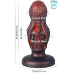 Anal Dildo Thick Anal Plug With Suction Cup, Soft Silicone Octopus Anal Sex Toys Big Anal Trainer Helloween Toys Dildo Anal For Women And Men (Red-M)