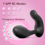 Vibrating Butt Plug Prostate Massager Sex Novelties P Spot Male Vibrator App Remote Control Dildo Vibrator With 9 Vibrating Frequency 3-In-1 G Spot Clitoral Stimulator For Women Men Couples (Black)