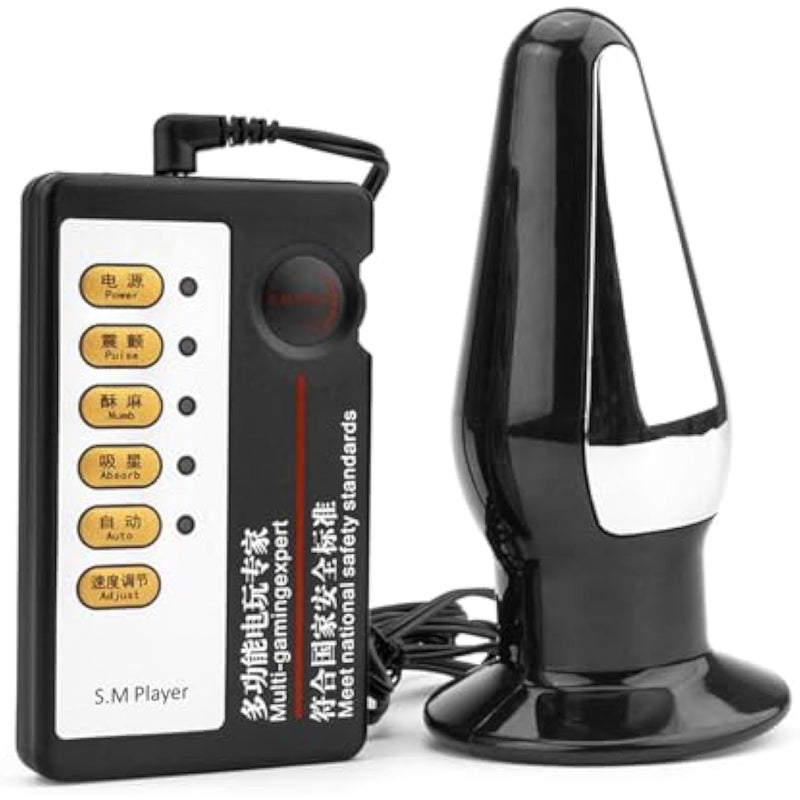 Anal Butt Plug Electric Shock Metal Thread Anal Butt Plug Electro Power Box Massager Toys Waterproof Adult Anal Sex Toy Women Gay Sm Massage Kits
