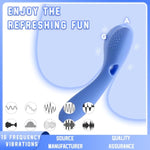 Silicone 10 Ava Wand Vibrators Cordless Curved Adult Massager,Rechargeable Portable Ava Clit Women Stimulator Sex Toys,Handheld Vibrating Personal Massage Clitoral Stimulator (Blue)