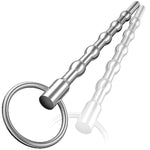 Urethral Sounds - 5.11-Inch-Long Stainless-Steel Penis Plug Urethral Dilator With Safe Ring For The Experienced Users - Masturbation Rod Sex Toy For Men