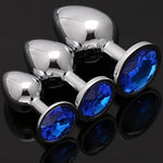 3 Pcs Luxury Jewelry Design Fetish Anal Butt Plug(Blue)
