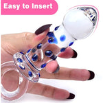 Glass Butt Plug Anal Plug Prostate Massager With Bumps And Pull Loop Fetish Anal Dilator Masturbation Sex Toy For Men Women