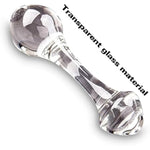 Glass Pleasure Wand, Crystal Double-Ended Mushroom Head Anal Butt Plug For G-Spot Stimulation Sex Toys Adult Products(B)