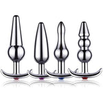 4Pcs Set Stainless Steel Anal Plug Butt - Anal Sex Trainer/Prostate Massage Anus Dilator Adult Gay Sex Toys