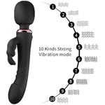 Super Quiet Motor Rabbit G Spot Dildo Vibrator With 10 Vibration Modes, Silicone Clitoral Stimulator Adult Sex Toy For Women Couple