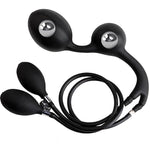 Inflatable Double Headed Steel Balls With Soft Silicone Anal Plugs For Men And Women'S Fun Inflatable Toys