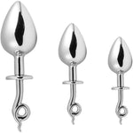 Metal Anal Plugs, 3 Pack Of Pig Tail Butt Plug Anal Trainer Kit For Beginners Prostate Massage Sex Toy Stimulation Adult Sex Toys For Women And Men