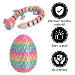 4Pcs 3D Printed Animal Egg Set,Crystal Animals Egg Fidget Toy With Salamander Inside Easter Halloween For Kids (Salamander Multicolor+Rainbow) (Salamander Multicolor+Rainbow)