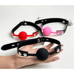 Sex Gags Ball Gag Silicone Ball Gag Bondage Ball Mouth Plug Gag For Sex, Bdsm Restraints Toys Sex Gag Muzzles (Black)