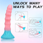 7.28" Silicone Colorful Cute Anal Dildo, Anal Dildos With Strong Suction Cup Anal Prostate Vaginal G-Spot Sex Toys For Beginners To Advanced Users