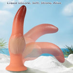 9" Fantasy Knot Dildo with Tapered Cone Tip, 2.48" deep Sea Creature Toy