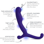4” Prostate Massager Personal Toy, Male Anal Stimulator, Made Of Body-Safe Silicone, Waterproof, With External Arm For Easy-Use