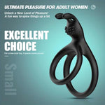 Dual Cock Ring With Rabbit Ear For Clitoral Stimulation Massager Male Penis Ring Sex Toys Strong Erection Enhancement Delay Ejaculation For Men Couples