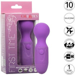 First Time Rechargeable Massager, Ipx7 Waterproof Silicone Women Vibrator Wand With 10 Function Settings Purple - Se-0003-02-3