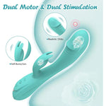 Rabbit Realistic G Spot Vibrator Sex Toys, 7 * 7 Vibrating Modes 8.4'' Couple Vibrators Anal Dildo Wand Adult Toys, Adult Sex Toys For Women And Couples Pleasure (Light Green)