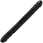 Classic - Veined Double Header - 18 Inch - Double-Sided Dildo - Black (0211-01-Am)
