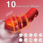 Female Finger Vibrator,Adult Sex Toys Nipple Clitoris Stimulator,Sex Toy With 10 Vibration Modes And Heat Function Clitoris G-Spot Nipple,Strong Vibration Mini Women Pleasure Vibrator