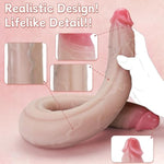 19.7Inch 24.9Oz Double Ended Dildo, Silicone Soft & Flexible 1.7In Diameter Realistic Double Sided Big Long Thick Dildos With Veins,Vaginal Anal Huge Adult Penis Sex Toys For Lesbian Gay Couples Games