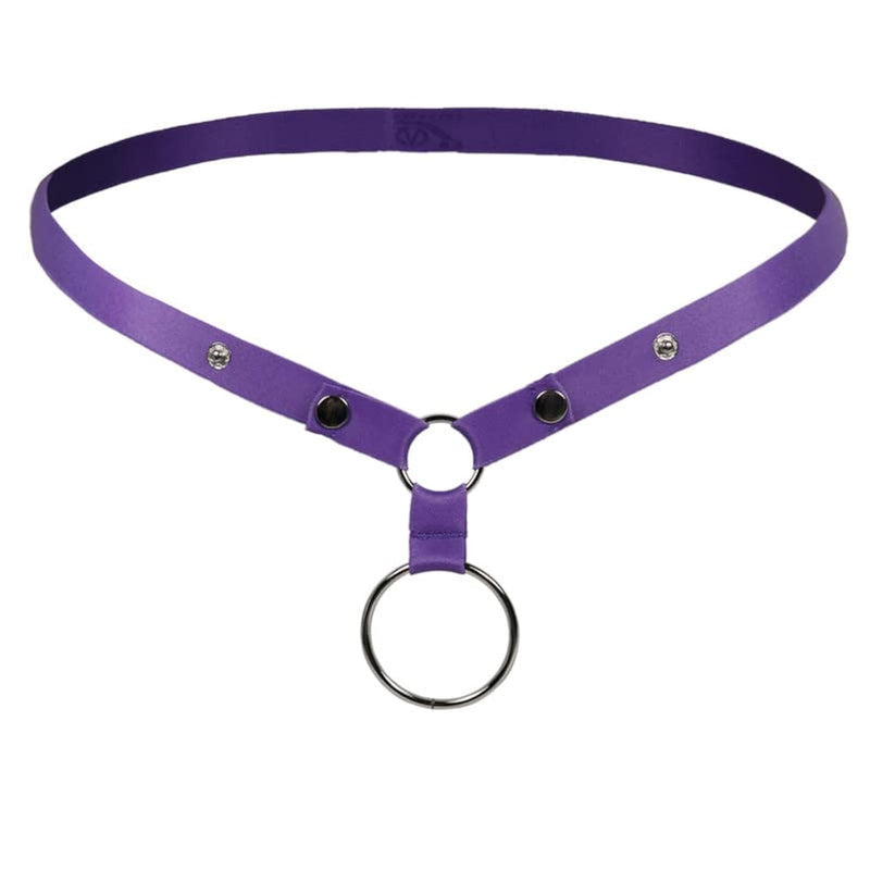 Chastity Belt Male Auxiliary Belts Chasity Device Accessory Strap Cage Testicle Ring Bondage Restraints Sex Furniture Toys For Men (Purple)