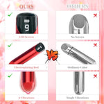 Women Sex Toys Vibrator Bullet, Lipstick Vibrator For Women’S Precision G Spot Clitoral Nipple Anal Sex Stimulation, Mini Vibrators With Led Display & 9 Powerful Vibrations, Adult Sex Toys & Games
