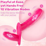 Strap-On Dildo Vibrator For Women & Lesbian Couples, Double-Ended Wearable Vibrating Dildo With 10 Vibration,Adjustable Harness Remote Control G-Spot & Clitoral Stimulation Female Adult Sex Toys