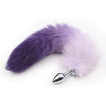 Anal Plug With Sexy Tail For Cosplay, Adult Sex Toys Of Stainless Steel Anal Plug (Purple, Small)