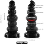 10.43'' X 3.15'' Super Huge Thick Wide Girth Anal Plug Butt Plugs, Anus Opening Trainer Butt Stretcher Sex Toy With Suction Cup Hands-Free Play 6 Balls G-Spot Dildo For Women Men