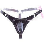 Vibrating Strap-On Dildo Wearable Panties Sm Harness With Realistic Silicone Dildo Couple Women Lesbian Sex Fun (Penis:Length:5.11 Inch;Diameter:1.41 Inch., Black)