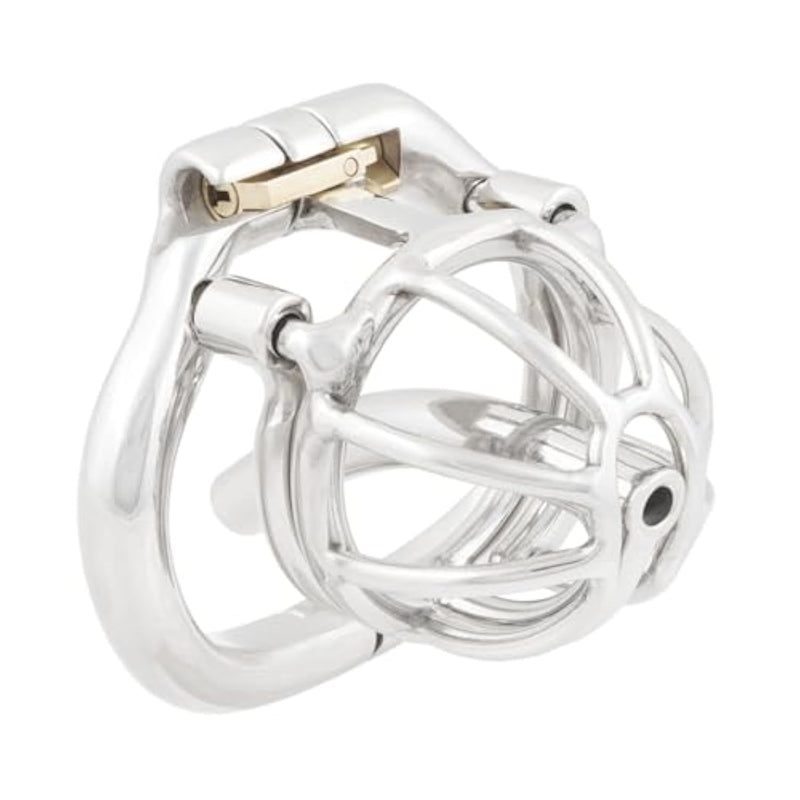Male Chastity Device With Removable Catheter Hinged Ring Cock Cage Sm Exercise Sex Toys K1750 50Mm