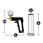 Sex Toys - Male Vx7 Performance Enhancement Penis Pump System - 9.5 Inch Cylinder - Manual Cock Extender Vacuum Pump For Stronger Bigger Erection - Sexual Stimulation Device For Men