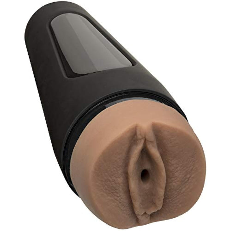 Doc Johnson Main Squeeze - Girls of Social Media - Brittanya187 - Squeeze Plate for Precise Pressure - Twist End Cap to Control Suction - Discreet Premium Stroker - Male Masturbator, Vagina, Caramel