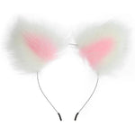 Butt Plug Fox Tail Cosplay Anal Plug Anal Butt Plug Adult Sex Toys For Beginner Women Men Couple (White-Pink Set)