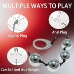 Anal Beads Sm Butt Plug Set 4 Weighted Metal Kegel Balls With Pull Ring Silicone Rope Prostate Massager Bdsm Tools Erotic Toys For Men Women Couples Large Xl Dehner Vaginal Vagina Sex Ball Products