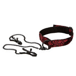 Calexotics Submissive Kit – Restraint Collar With Leash Nipple Clamps & Handcuffs – Bdsm Fetish Play Toy For Couples – Sexy Sm Bondage Restraint Lingerie – Black