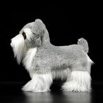 Schnauzer Stuffed Animal,Simulation Dog Plush,Soft Gifts For Kids,Home Decor 10 Inch Long