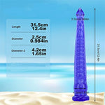 12.4" Extra Long Octopus Dildo Realistic Female Sex Toy, Rubber Tentacle Dildo Anal Plug Toy For Lesbian, Flexible Suction Cup Penis Adult Sex Toys (Blue)