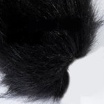 Butt Plug Tail Anal Sex Toys, Anal Butt Plug Artificial Fiber Fur Tail Toys Stainless Steel But Plug Butt Toys Sex Toys For Women Cosplay Adult Sex Toys For Women (Black)