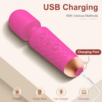 Handheld Massager 20 Patterns Rose Pink Mini Massage Tool for Muscle Relax