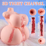 Sex Doll Male Masturbator, 3 In 1 Realistic Female Sex Doll With Penetrable Big Boobs Vagina Anal, 9Lb Adult Sex Doll Torso For Male, Adult Toy Pocket Pussy For Men Pleasure (Flesh)