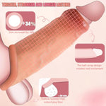 Silicone Realistic Penis Cuffs Realistic Penis Sleeve Penis Extender For Penis Enlargement And Time Prolongation Sex Toys For Men Extreme Sex Toyset Men Couples Enlarge Prolong