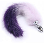 Fox Tail Anal Butt Plug Sex Adult Toys Flirting Tools For Couples Cosplay &Sm Role Play Gradient (Purple)